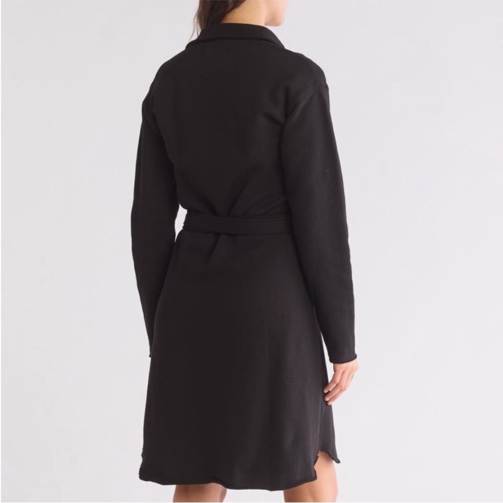 Frank & Eileen Dress Willa Wrap Triple Fleece in Black - Picture 4 of 11